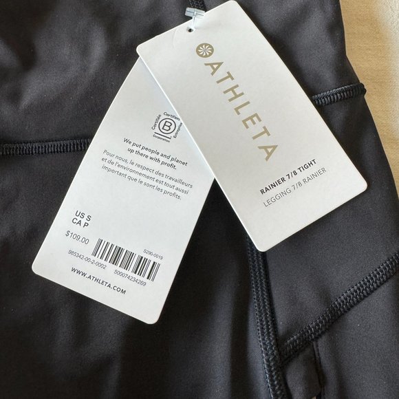 Athleta - Rainier Tight Legging 7/8 - Black - S (NWT) - Picture 3 of 7